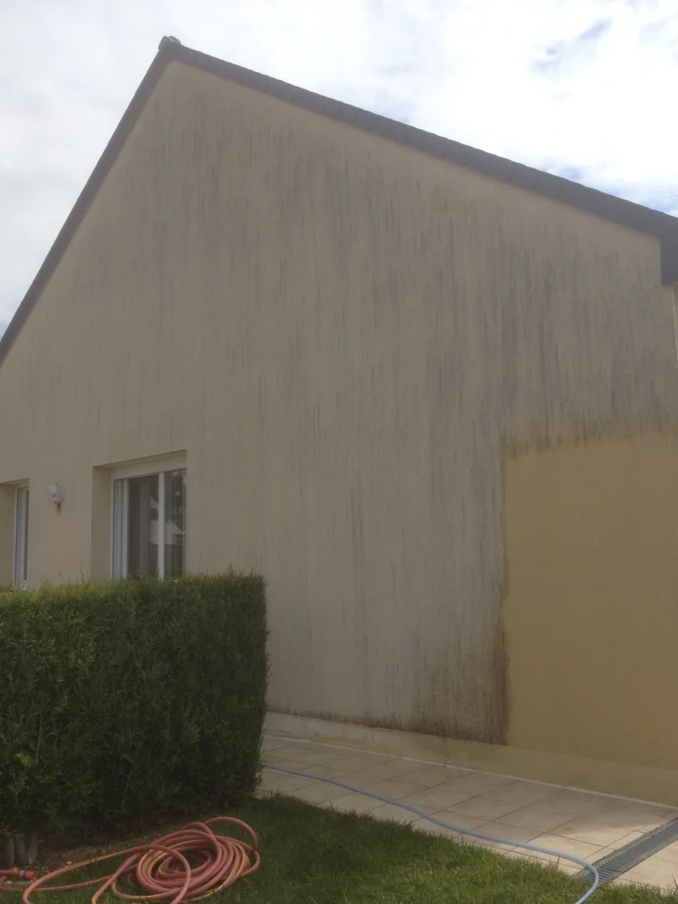 Pignon présentant des traces